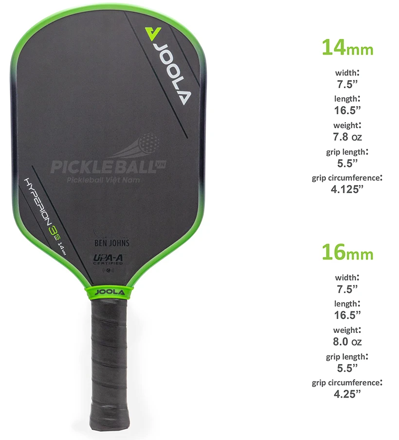 Ben Johns Hyperion 14mm Joola Gen 3S UPA-A Certified ch&iacute;nh h&atilde;ng