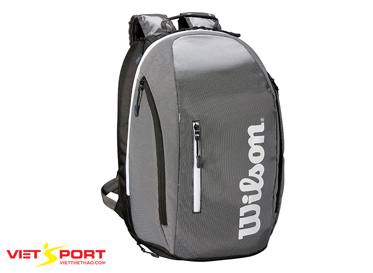 Balo Vợt Tennis Wilson Super Tour Ghi Trắng