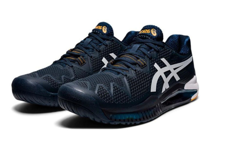 GIẦY TENNIS ASICS GEL RESOLUTION 8 XANH/V&Agrave;NG/TRẮNG