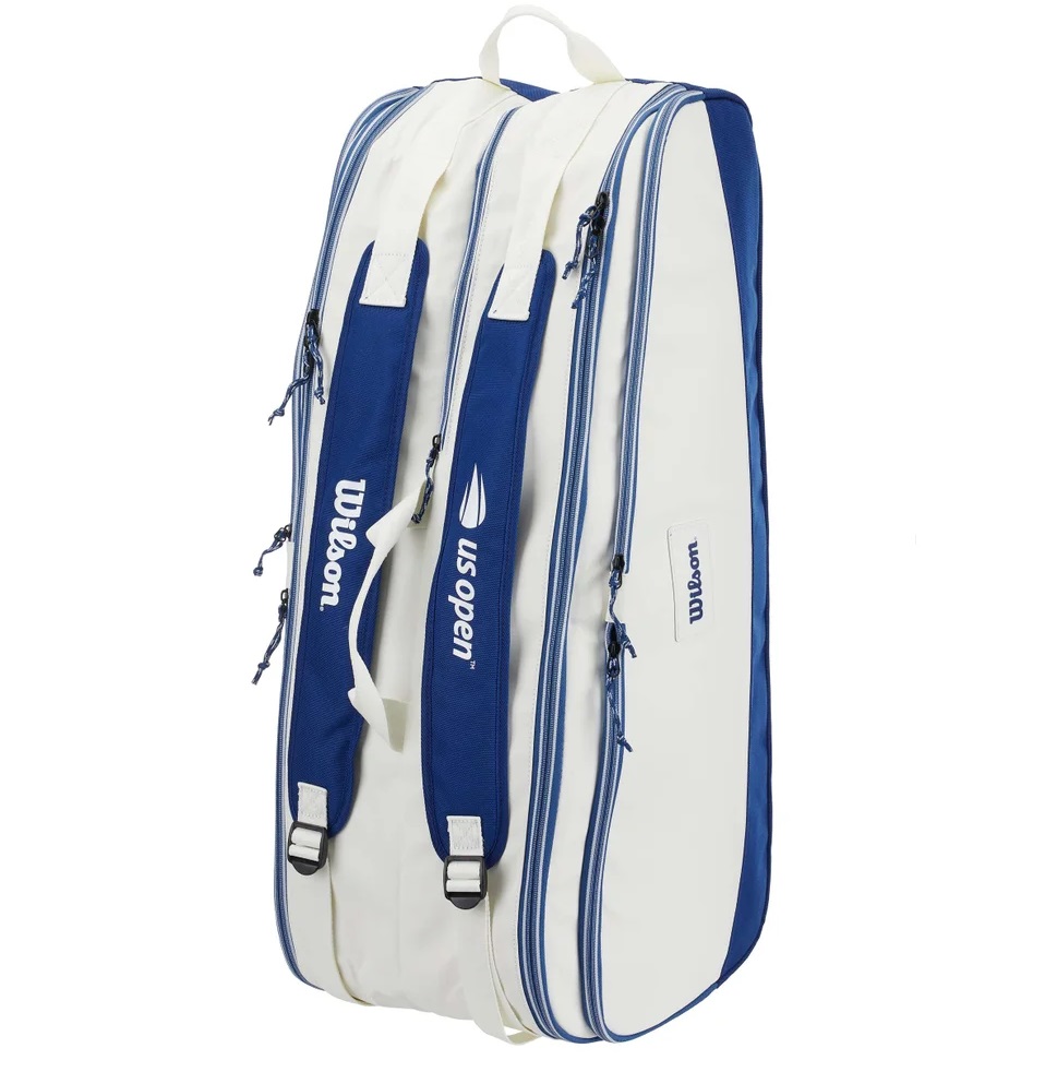 Bao Vợt Tennis Wilson US Open Tour 12-Pack Bag White/Navy