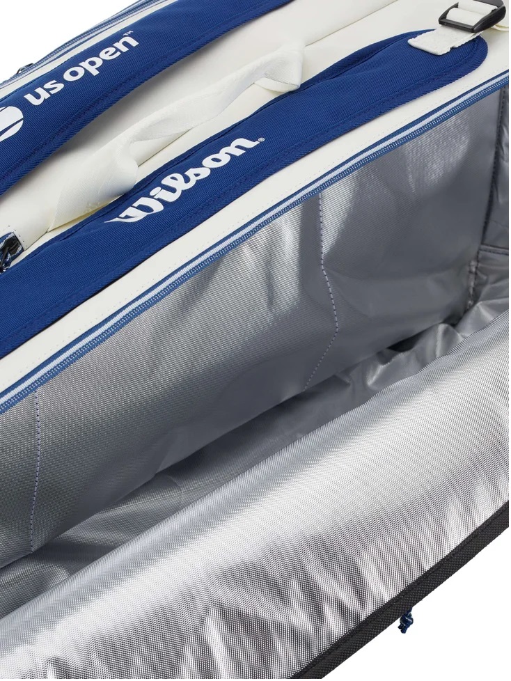 Bao Vợt Tennis Wilson US Open Tour 12-Pack Bag White/Navy