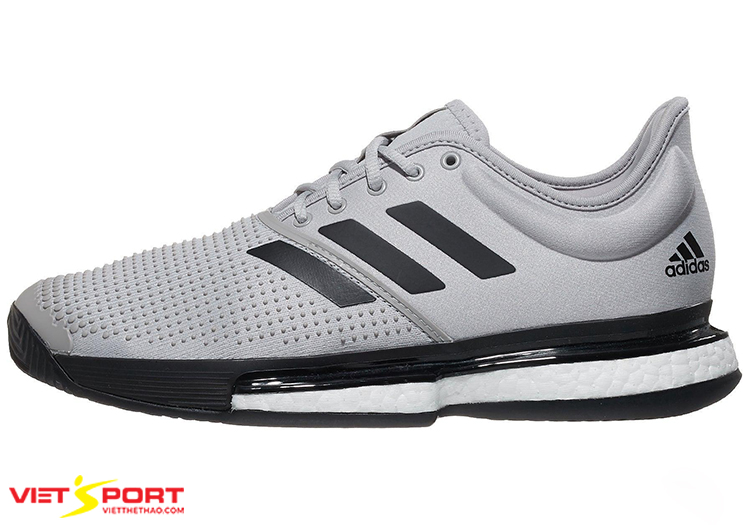 Gi&agrave;y tennis Adidas Solecourt Boost Ghi