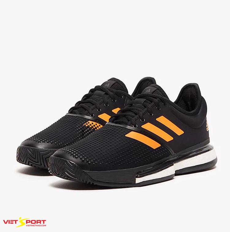 Gi&agrave;y Tennis Adidas Solecourt Boost Đen - Cam