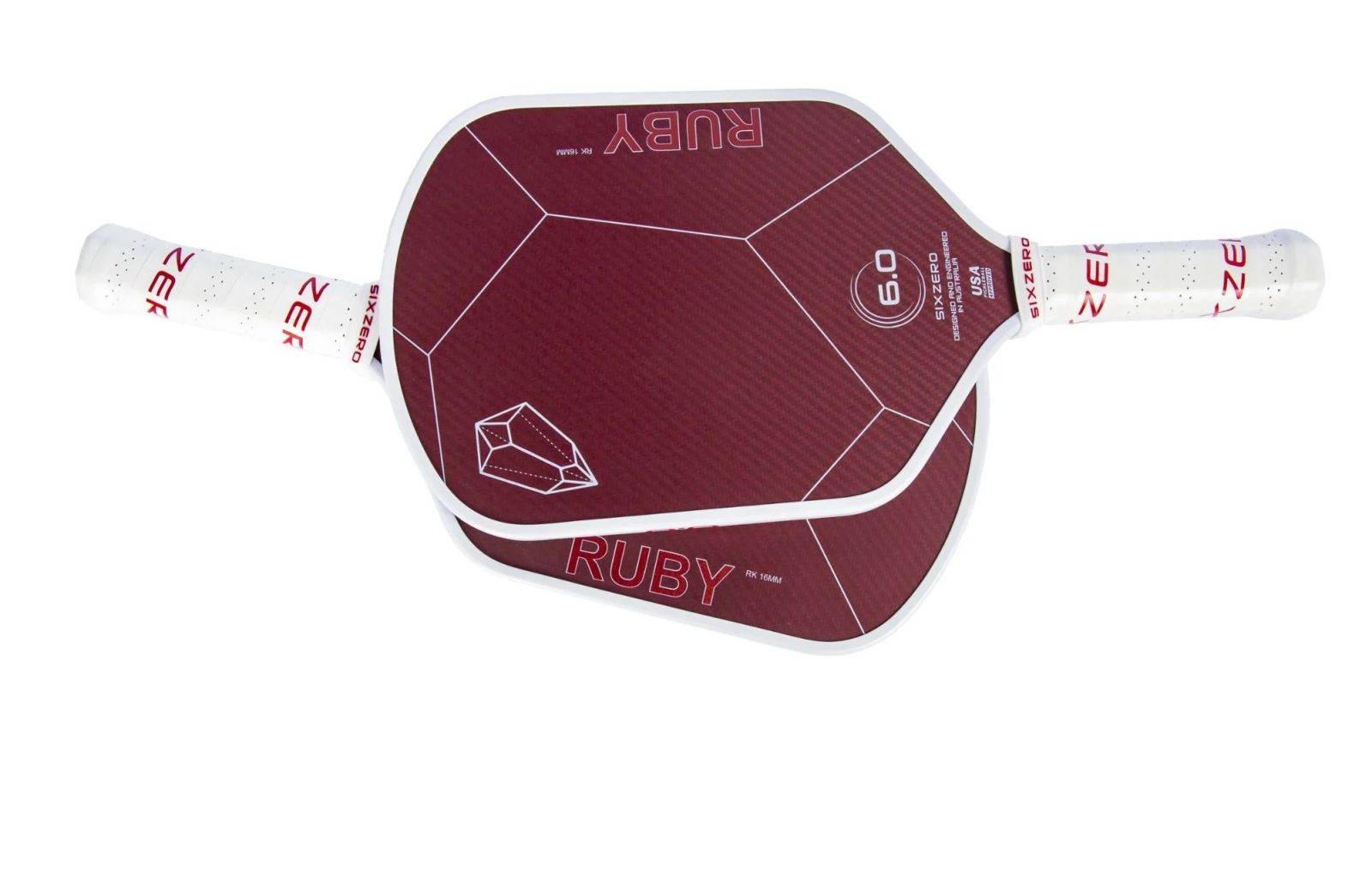 Vợt Pickleball Six Zero Ruby - White and Red: Sự Lựa Chọn Hoàn Hảo Cho Người Chơi