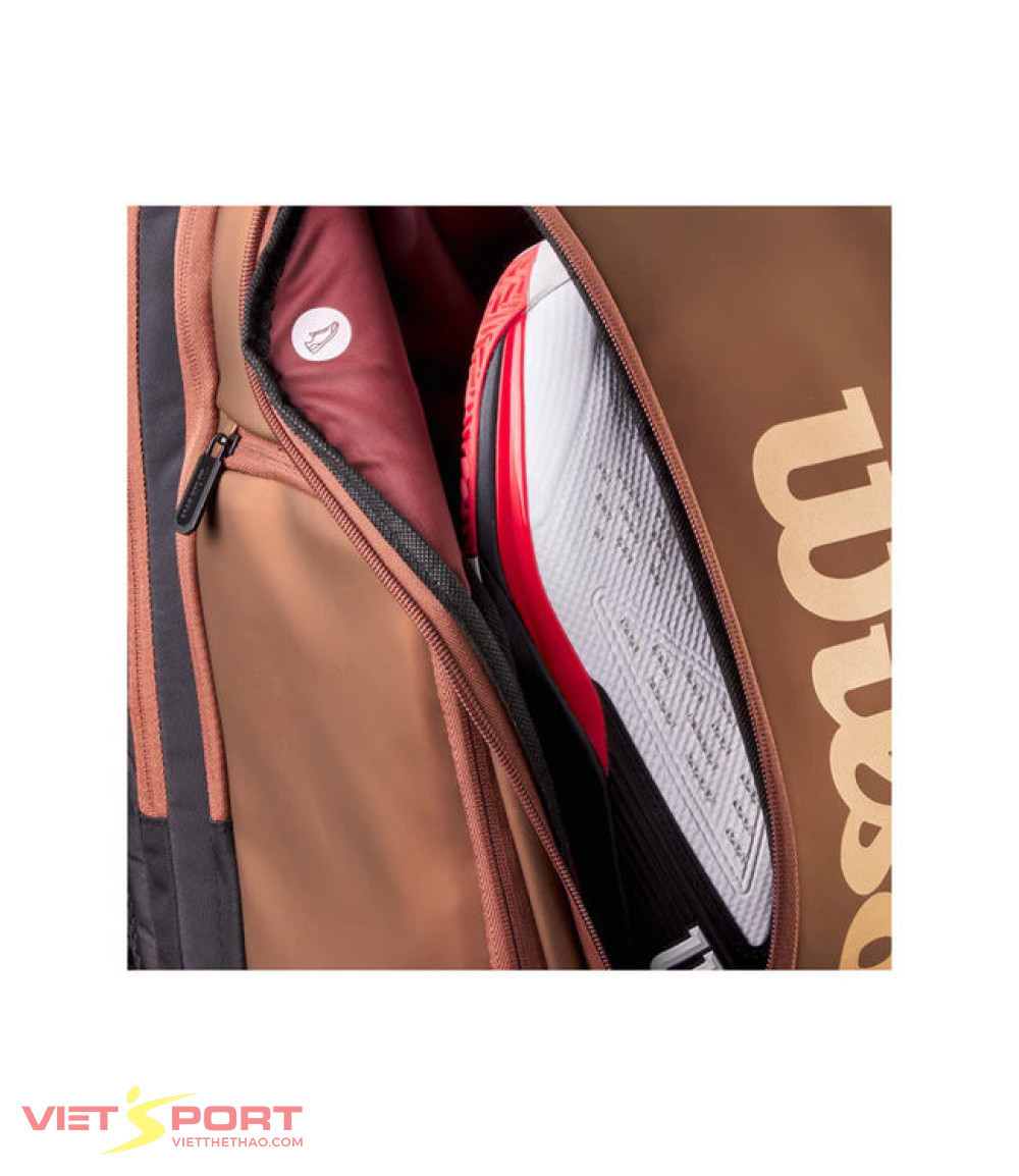 Balo Tennis Wilson Super Tour Pro Staff V14 Nâu