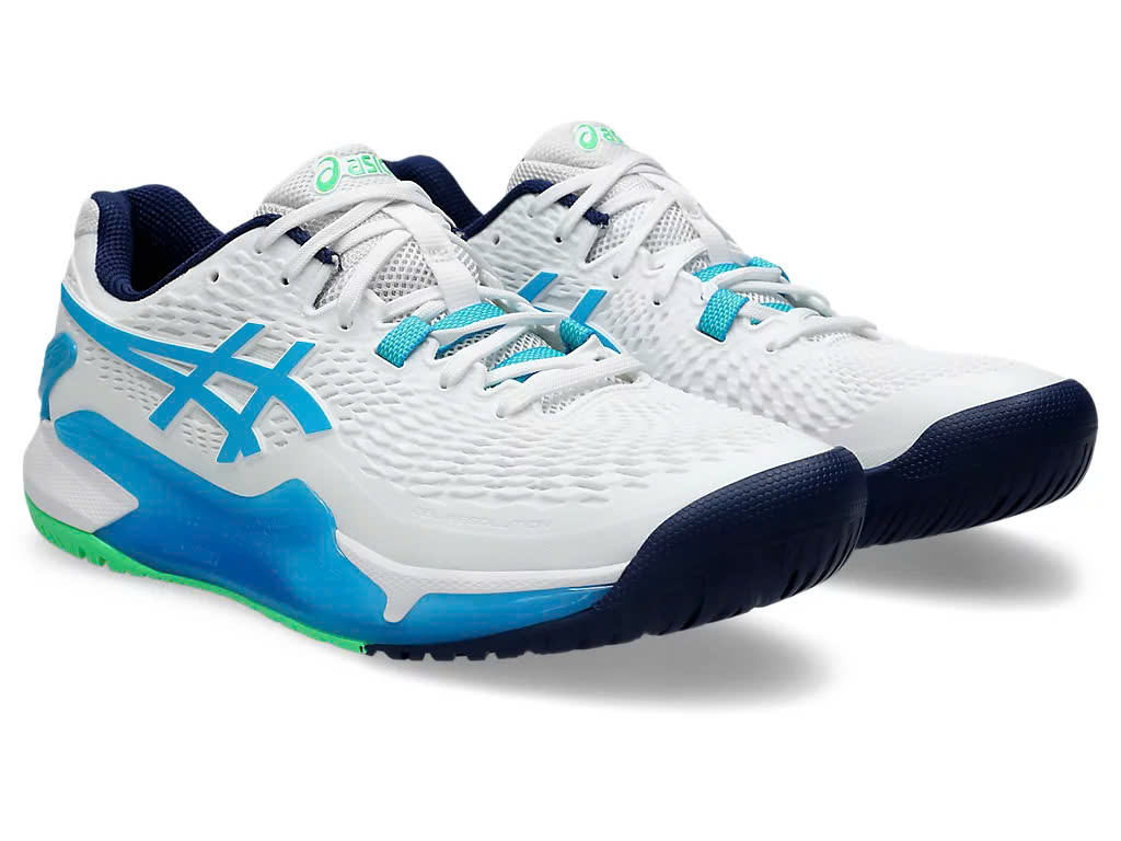 Giày Tennis Asics Gel-Resolution 9 White Digital Aqua