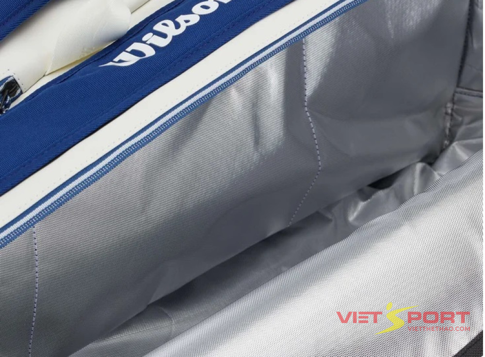 Bao Vợt Tennis Wilson US Open Tour 12-Pack Bag White/Navy