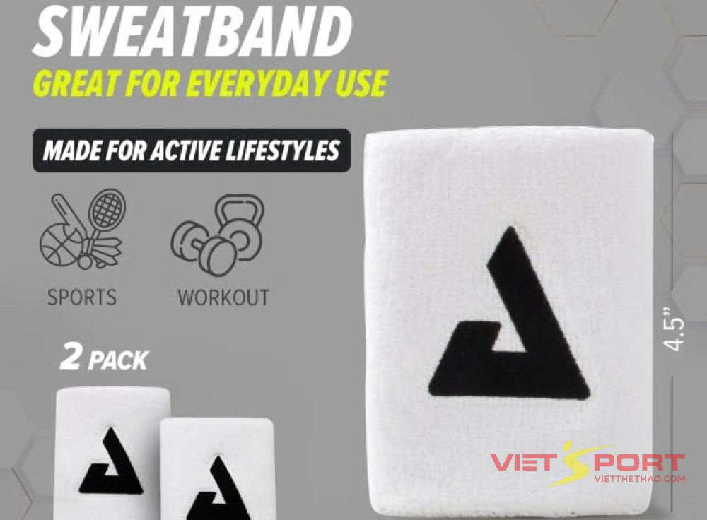 Băng tay JOOLA Trinity Wristband (White, 2 Pack)