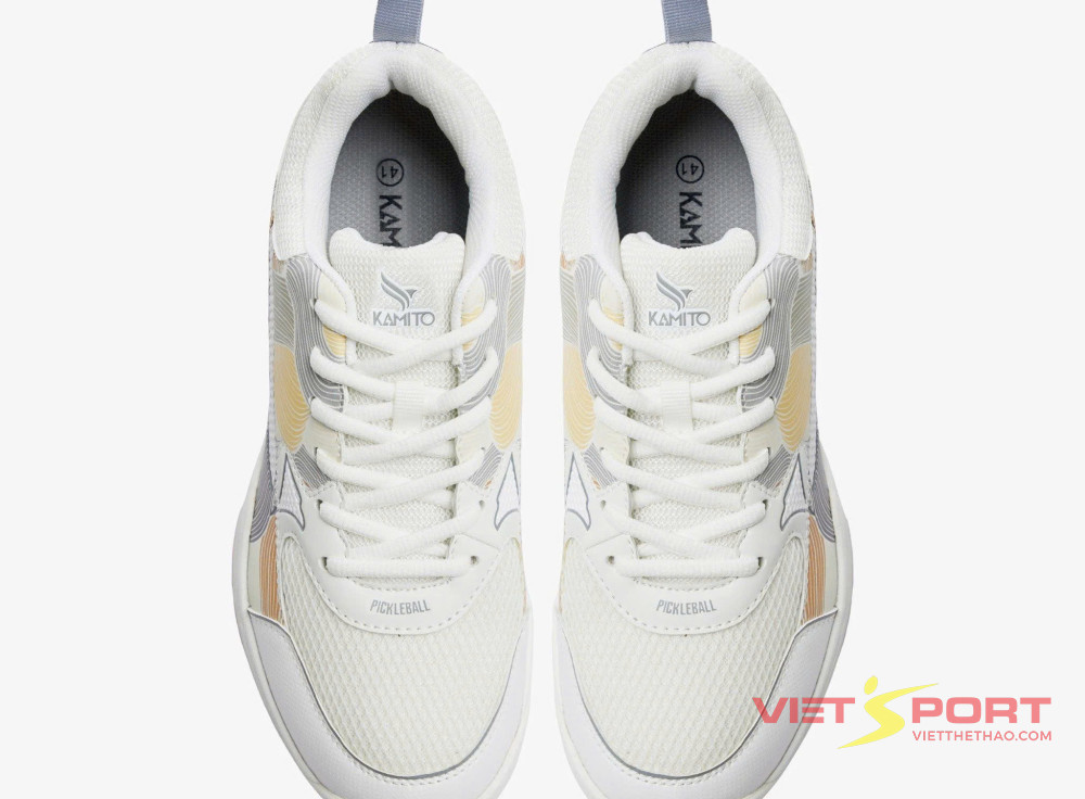 Giày Pickleball Kamito Brillant V.1 Trắng Vàng