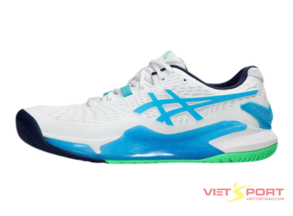 Giày Tennis Asics Gel-Resolution 9 White Digital Aqua