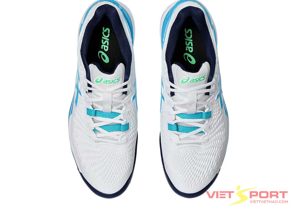 Giày Tennis Asics Gel-Resolution 9 White Digital Aqua