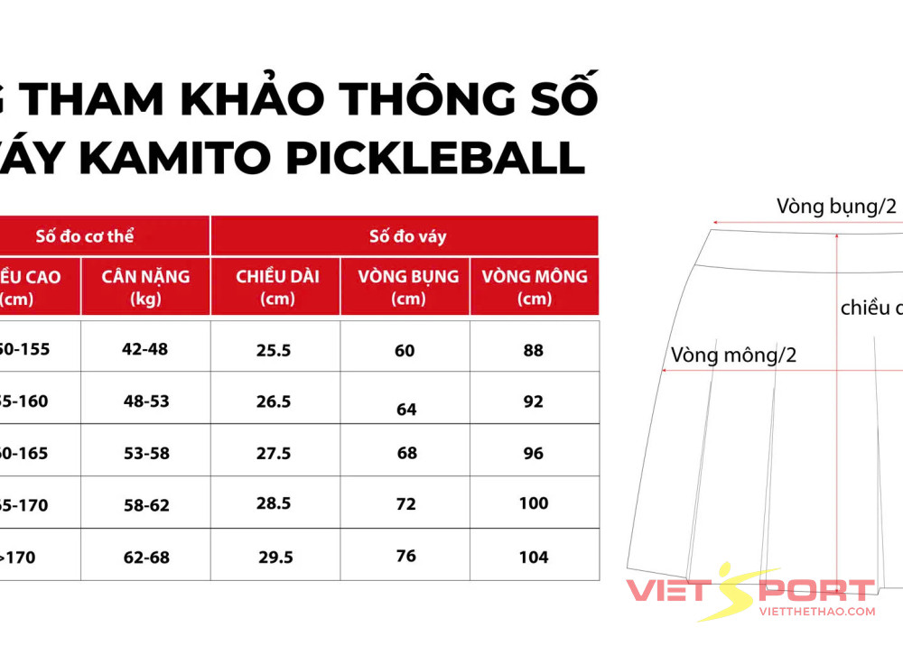 Chân Váy Pickleball Kamito Tiamo