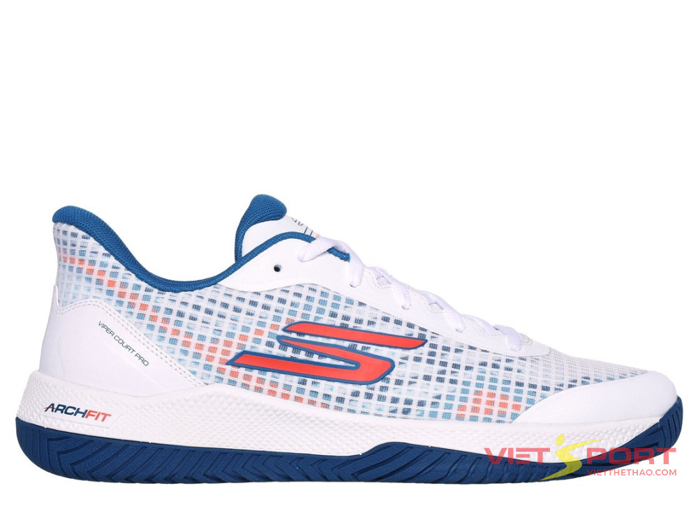 Giày Pickleball Skechers Viper Court Pro Trắng Xanh