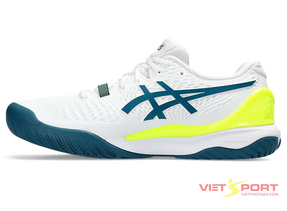 GIÀY TENNIS ASICS GEL-RESOLUTION 9 WHITE/RESTFUL TEAL