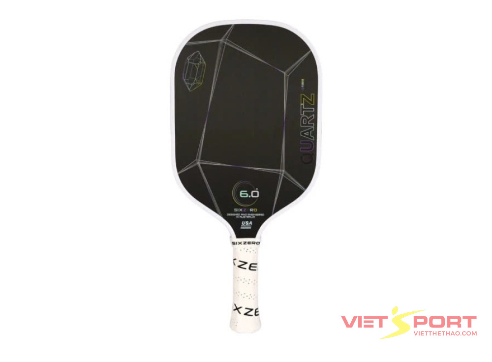 Vợt Pickleball Six Zero Quartz - Crystal (White)