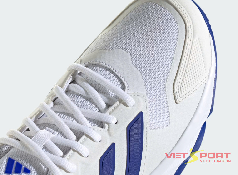 Giày Tennis Pickleball Adidas COURTJAM CONTROL 3 White/Lucid Blue