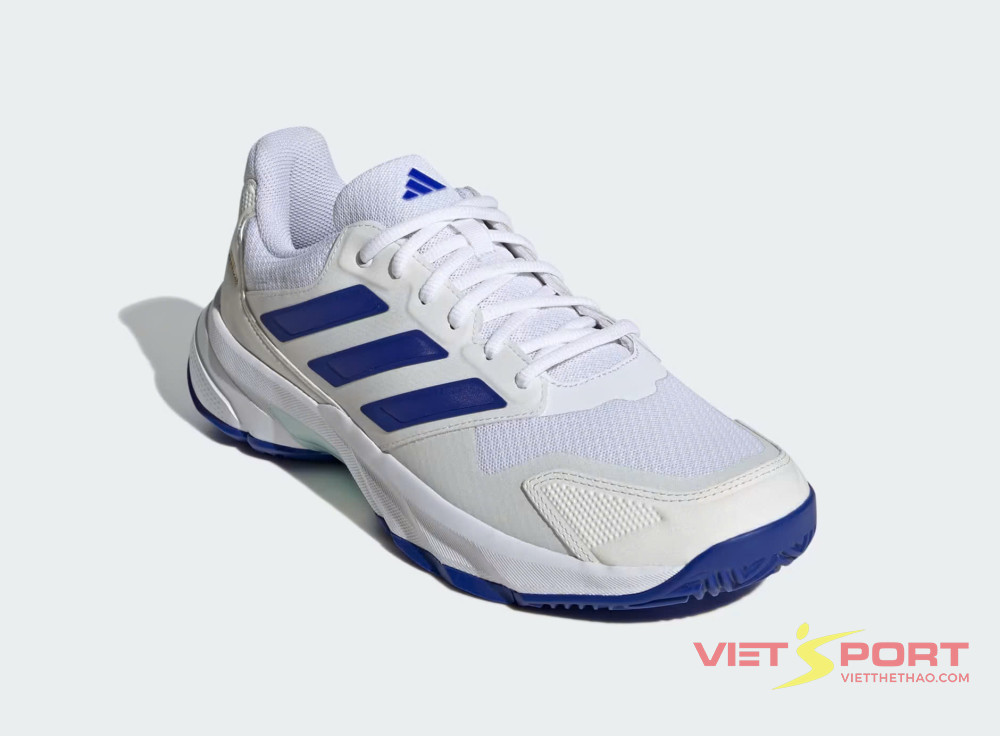 Giày Tennis Pickleball Adidas COURTJAM CONTROL 3 White/Lucid Blue