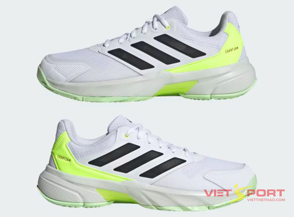 Giày Tennis Pickleball Adidas Courtjam Control 3  Lucid Lemon