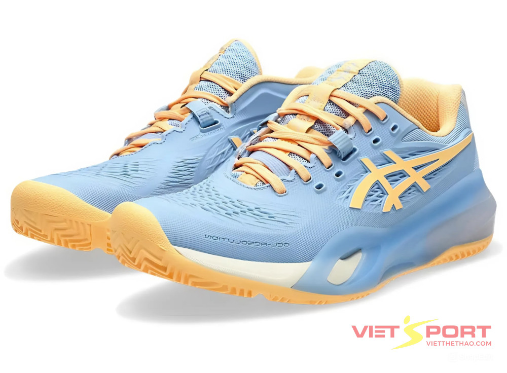 Giày Tennis Pickleball GEL-RESOLUTION X PADEL  STONE WASH/ORANGE GLOW