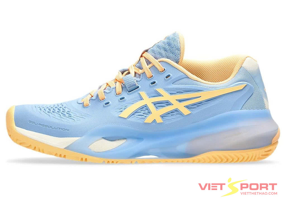 Giày Tennis Pickleball GEL-RESOLUTION X PADEL  STONE WASH/ORANGE GLOW