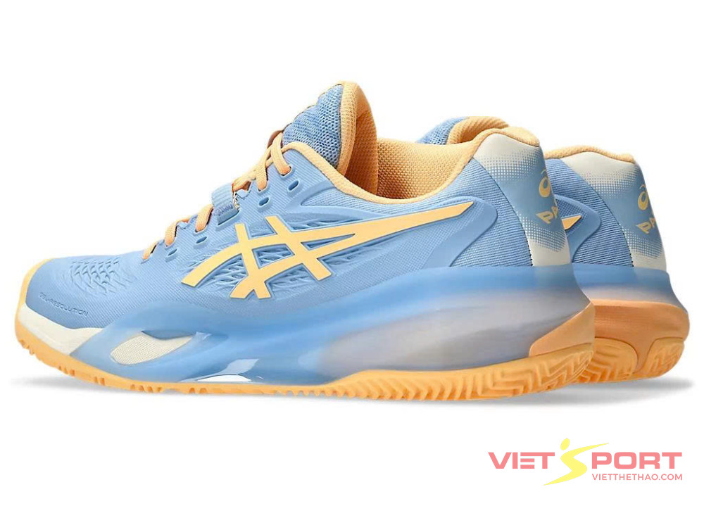 Giày Tennis Pickleball GEL-RESOLUTION X PADEL  STONE WASH/ORANGE GLOW