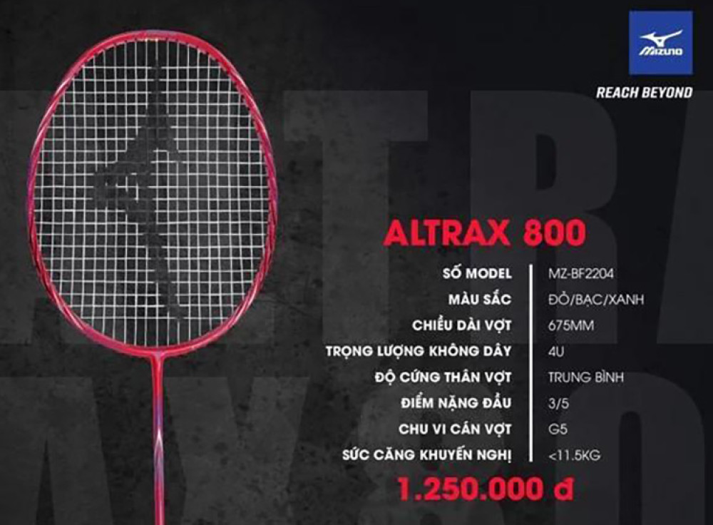 VỢT CẦU LÔNG MIZUNO ALTRAX 800