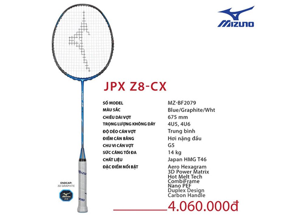 VỢT CẦU LÔNG MIZUNO JPX Z8