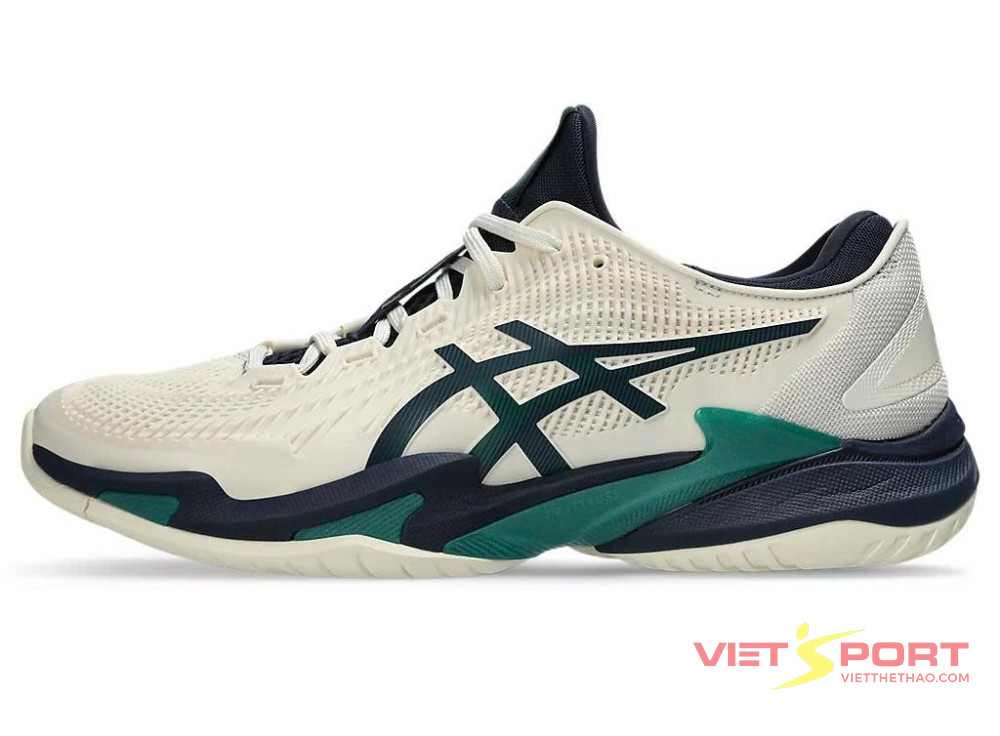 Giày Tennis Pickleball COURT FF 3 CREAM/JASPER GREEN