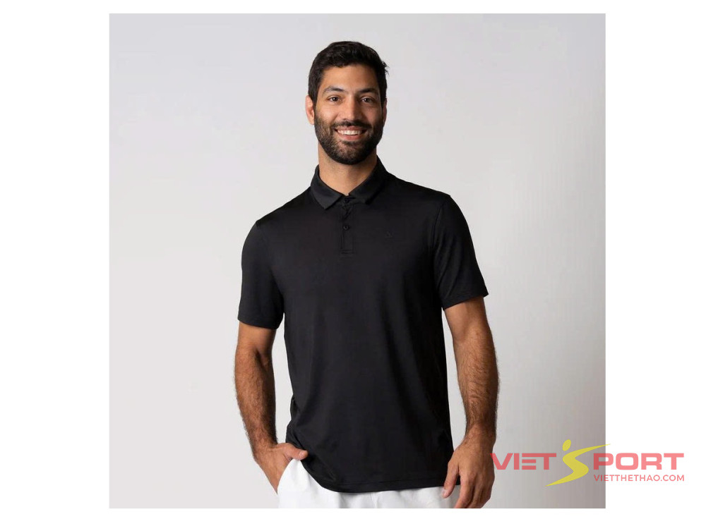 Áo Polo Pickleball Men's Club Polo Black Chính Hãng