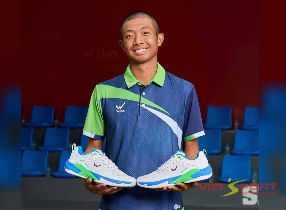 Giày Pickleball Wika Ruta Quang Dương trắng xanh dương
