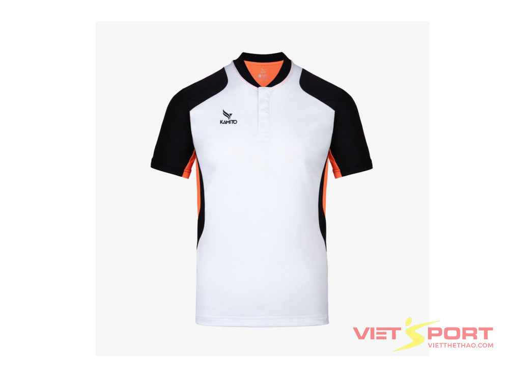 Áo T-shirt Pickleball Kamito Standard V2 Trắng - Cam