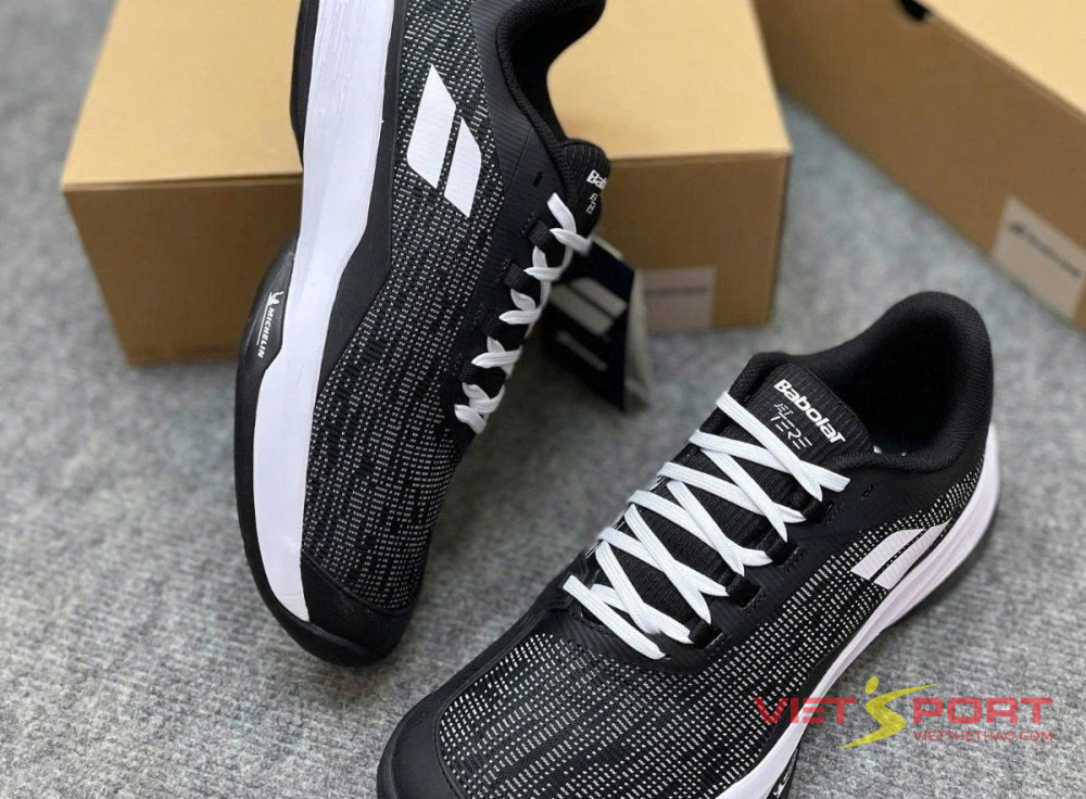 Giày Tennis Pickleball Babolat Jet Tere 2 All Court Men ‘Black White’ 3A0S25A649-2001