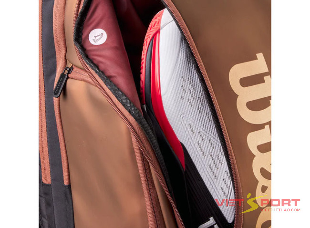 Balo Tennis Wilson Super Tour Pro Staff V14 Nâu