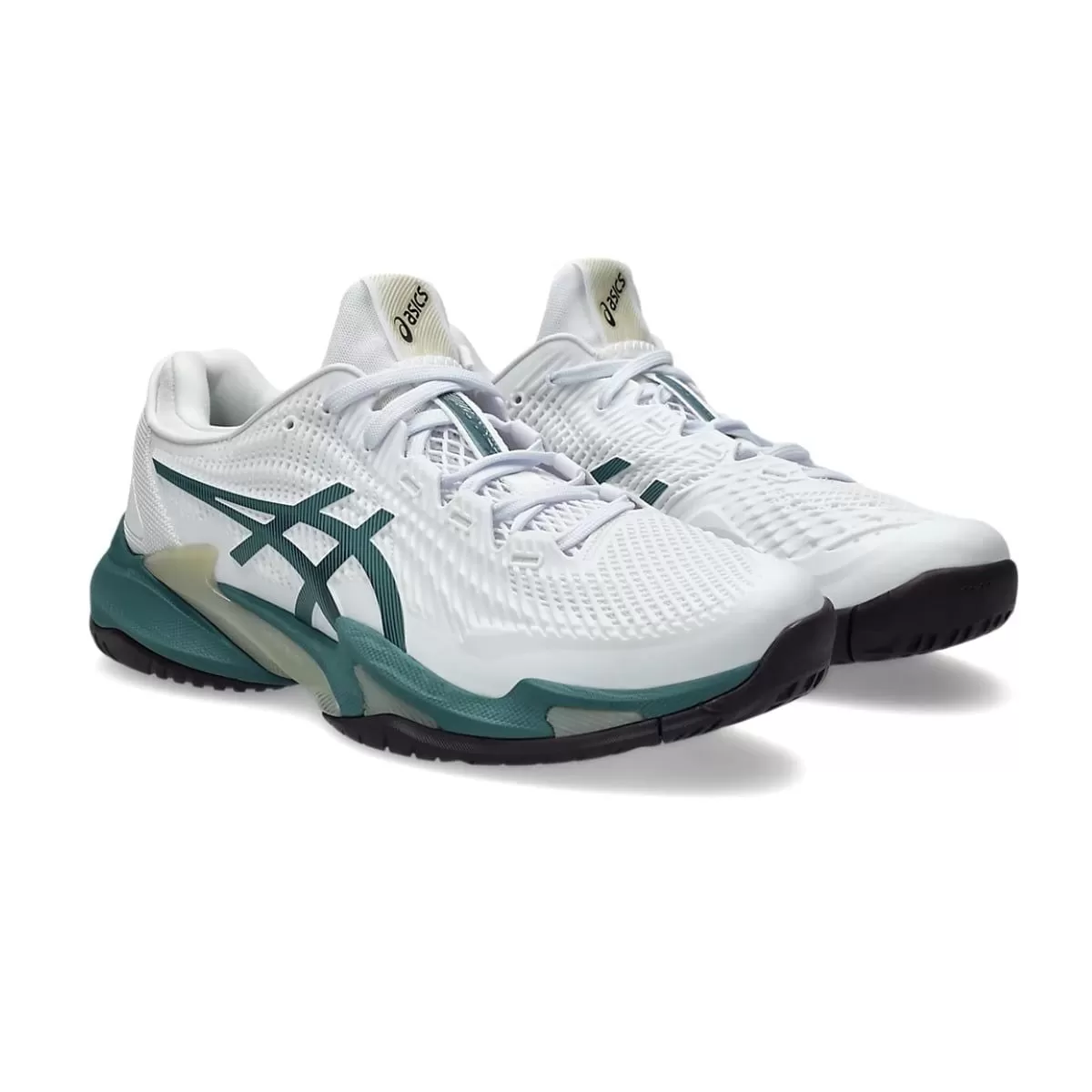 Giày Tennis Pickleball Asics Court FF White/Foggy Teal 1041A370-107