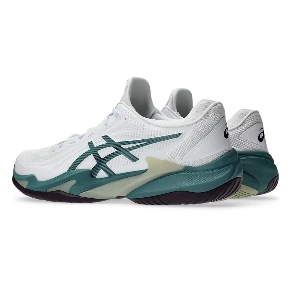 Giày Tennis Pickleball Asics Court FF White/Foggy Teal 1041A370-107