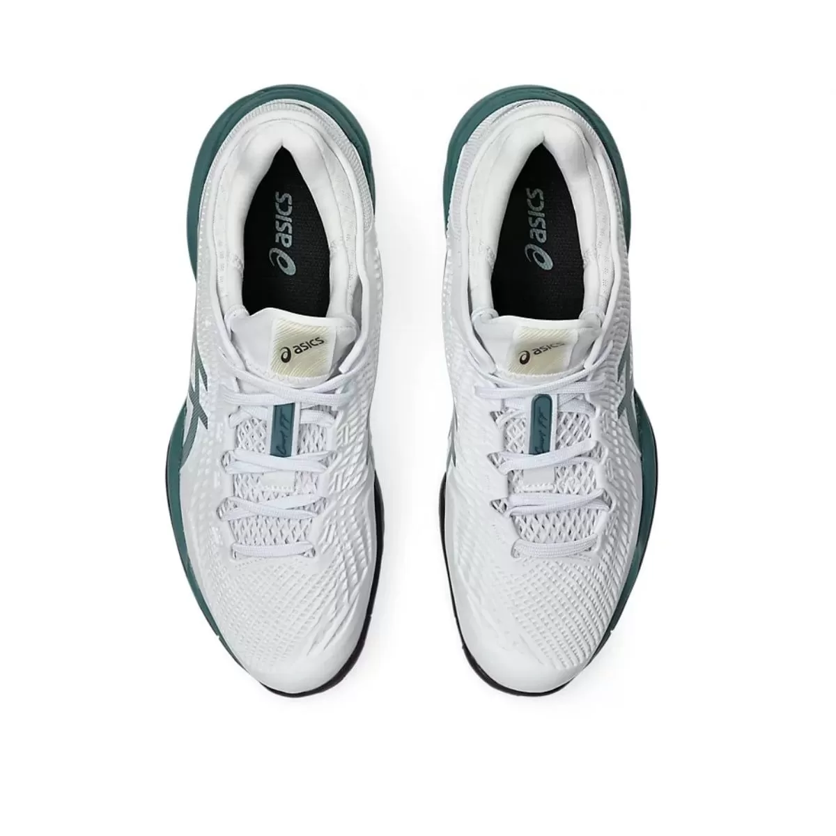 Giày Tennis Pickleball Asics Court FF White/Foggy Teal 1041A370-107