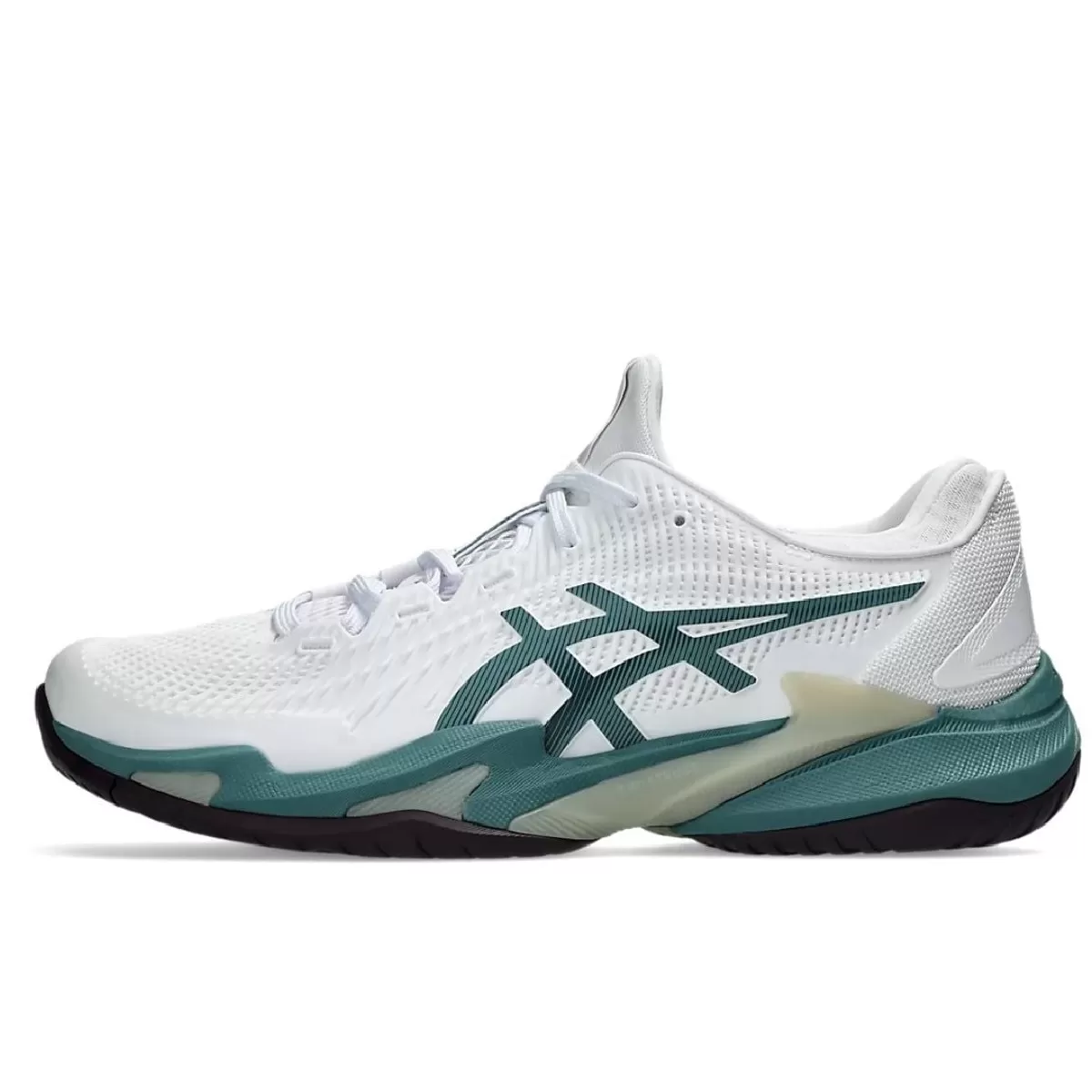 Giày Tennis Pickleball Asics Court FF White/Foggy Teal 1041A370-107