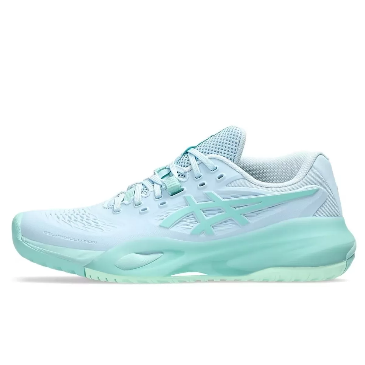 Giày Tennis Pickleball GEL-RESOLUTION X Light Blue/Oasis Green 1042A279-402