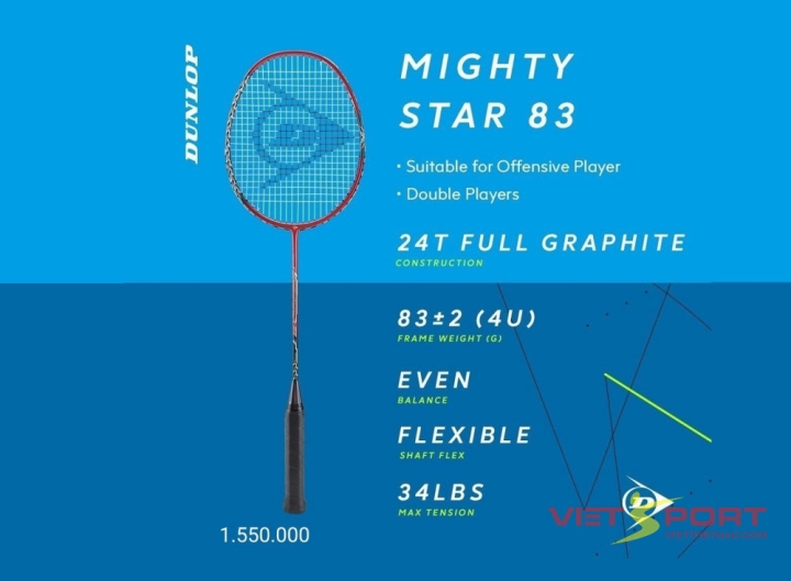 Vợt Cầu Lông Dunlop Mighty Star 83