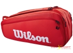 BAO VỢT TENNIS WILSON SUPER TOUR 9R ĐỎ WR8010501001