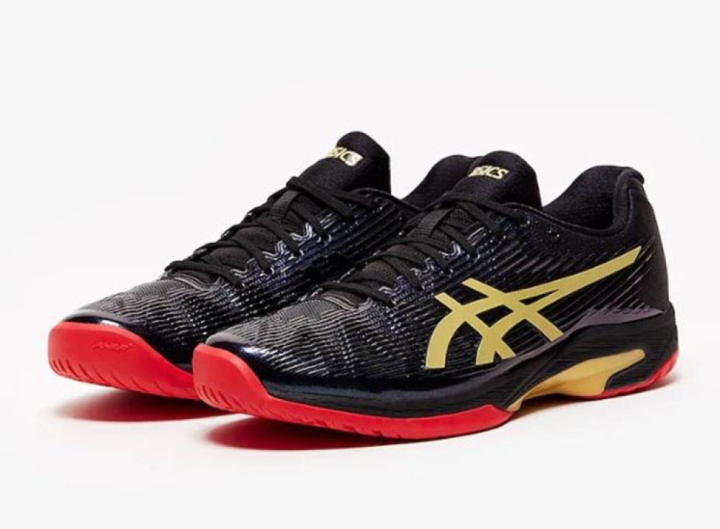 GIẦY TENNIS ASICS SOLUTION SPEED FF (ĐEN/ĐỎ/VÀNG)