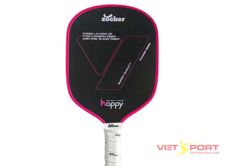 Vợt Pickleball Zocker Happy HP2 Super Pink