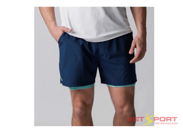 Quần Short Pickleball Men's Woven 2-in-1 Shorts Navy Chính Hãng