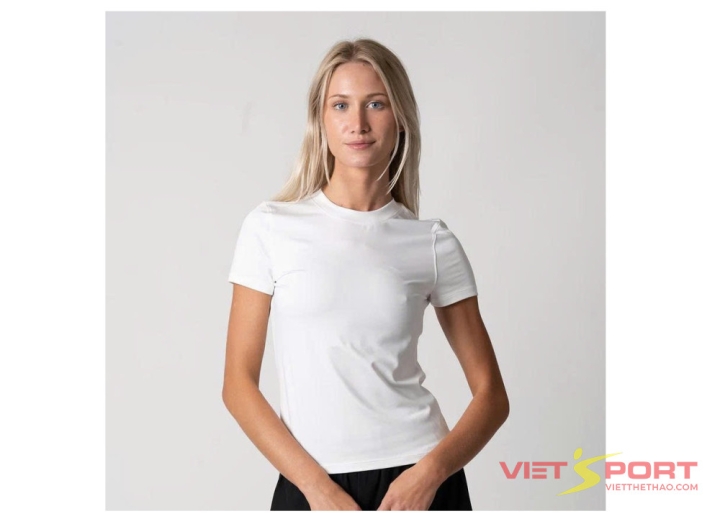 Áo Thun Nữ Women's Club Short Sleeve Crew Neck White Chính Hãng