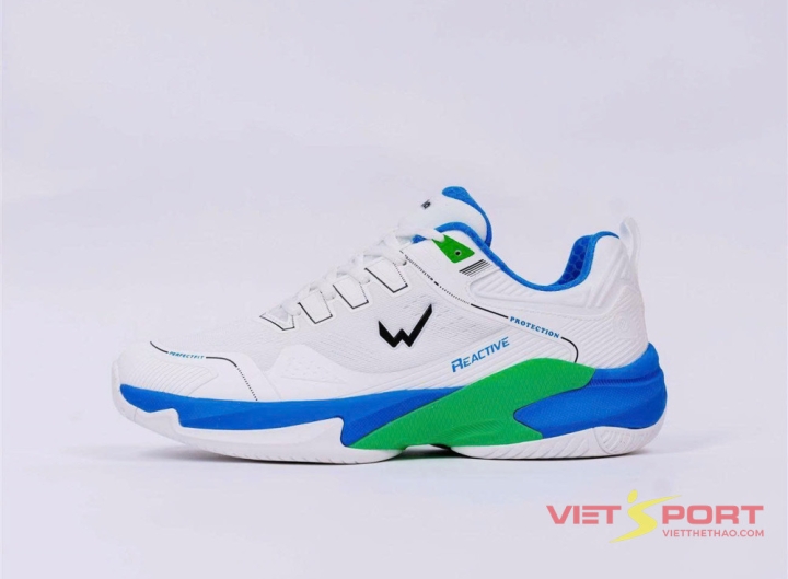 Giày Pickleball Wika Ruta Quang Dương trắng xanh dương