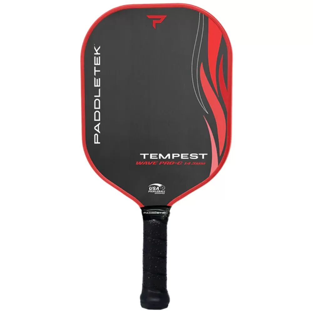 Vợt Pickleball Paddletek Tempest Wave Pro-C 14.3mm Red Wildfire Standar